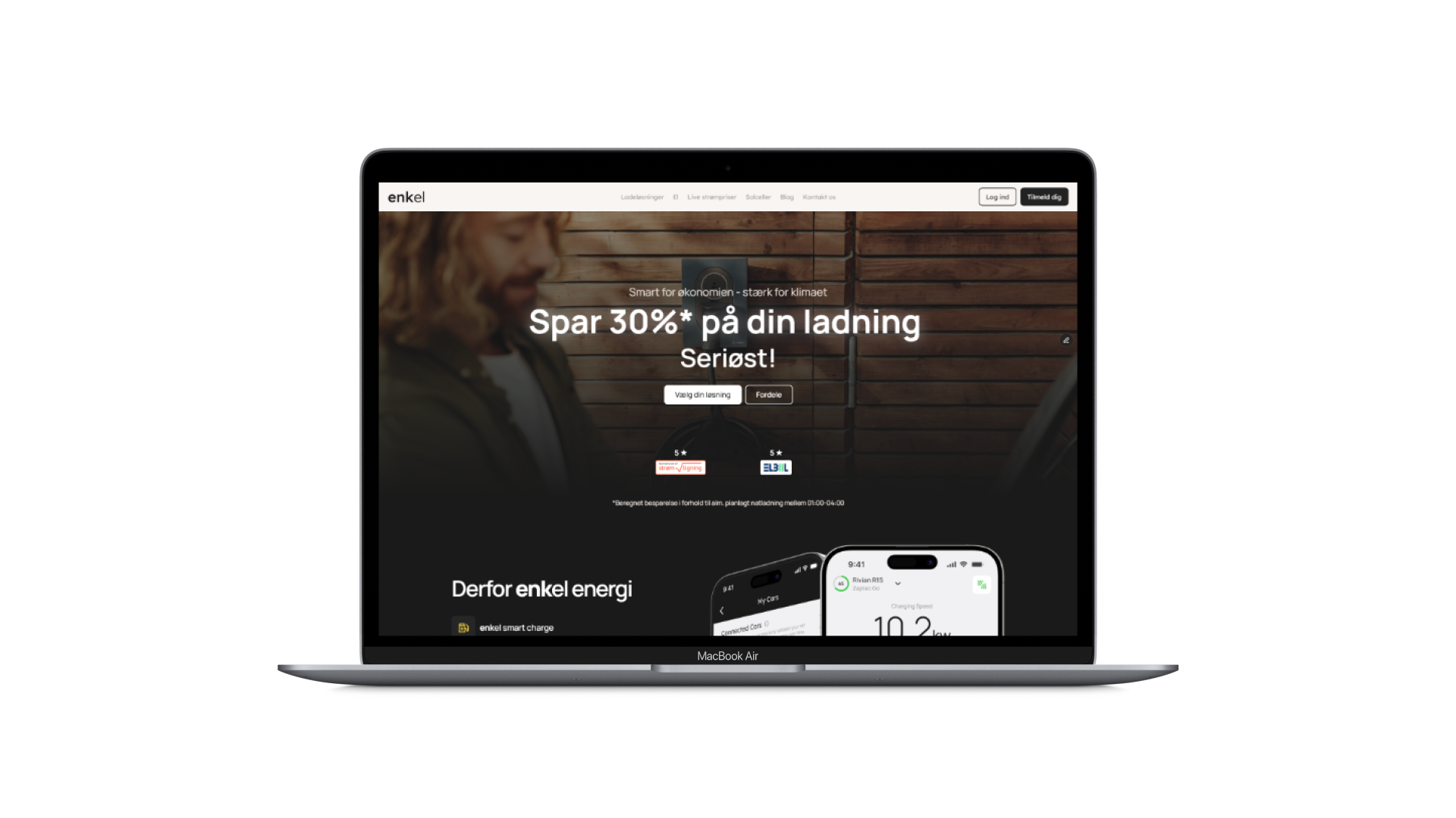 EV charging startup website